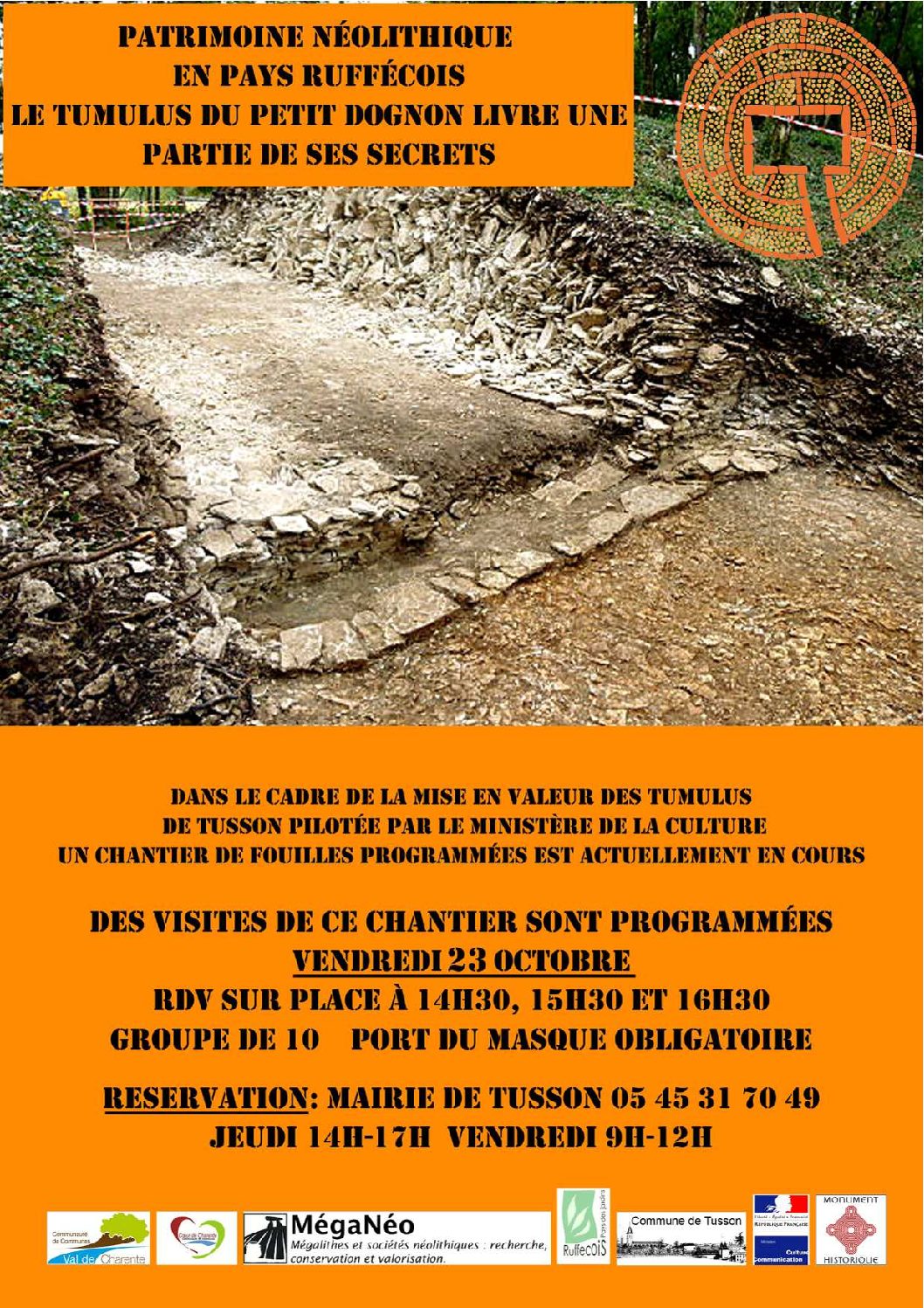 Visites du Tumulus du Petit Dognon à Tusson